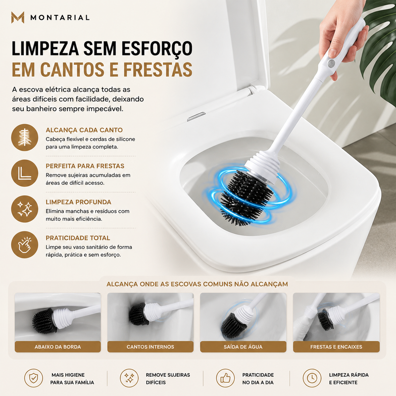 Montarial TurboBrush™ | Escova Sanitária Elétrica Inteligente