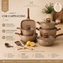 Montarial ChefStone™ | Jogo de Panelas Antiaderente Premium 12 Peças