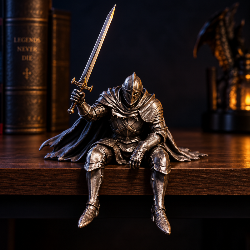 Cavaleiro Medieval com espada para Luminaria dragão