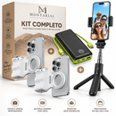 Suporte Magnético TELESIN 360° com Controle Remoto para Celular Android e IOS com LED