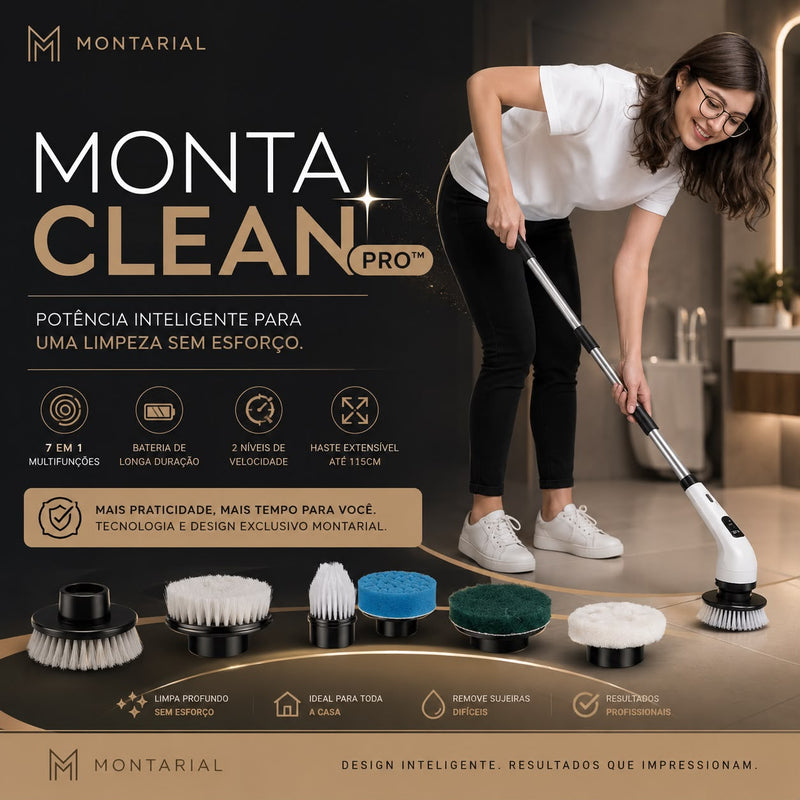 Montarial PowerScrub™ | Escova Elétrica Inteligente 7 em 1 para Limpeza Profunda